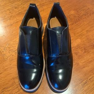 Zara patent leather loafers